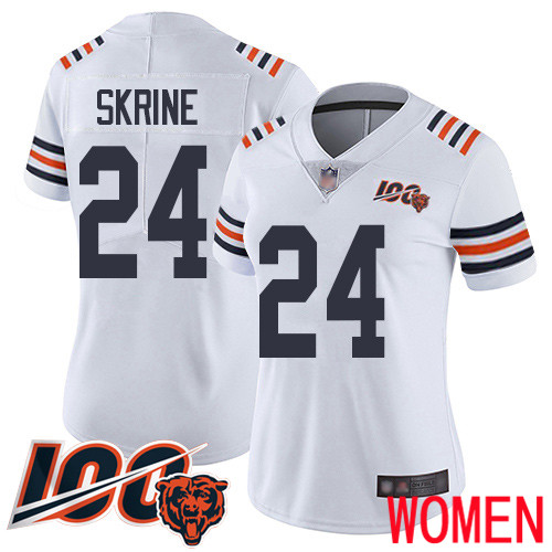 Chicago Bears Limited White Women Buster Skrine Jersey NFL Football #24 100th Season->youth nfl jersey->Youth Jersey